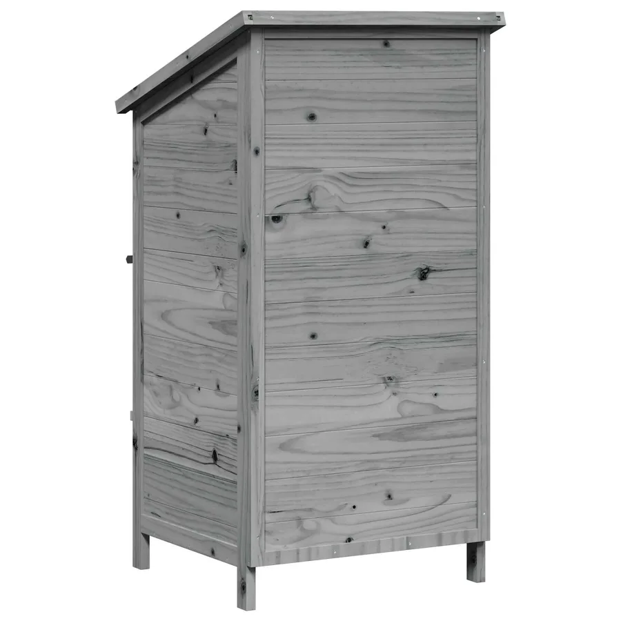 Abri de jardin Gris 59,5 x 56 x 113,5 cm Bois de Sapin Massif - 7