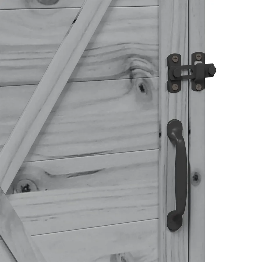 Abri de jardin Gris 59,5 x 56 x 113,5 cm Bois de Sapin Massif - 9
