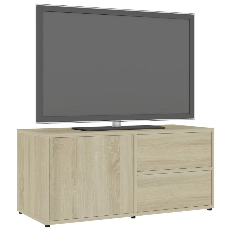 Meuble TV Chêne sonoma 80x34x36 cm Bois d'ingénierie - 4