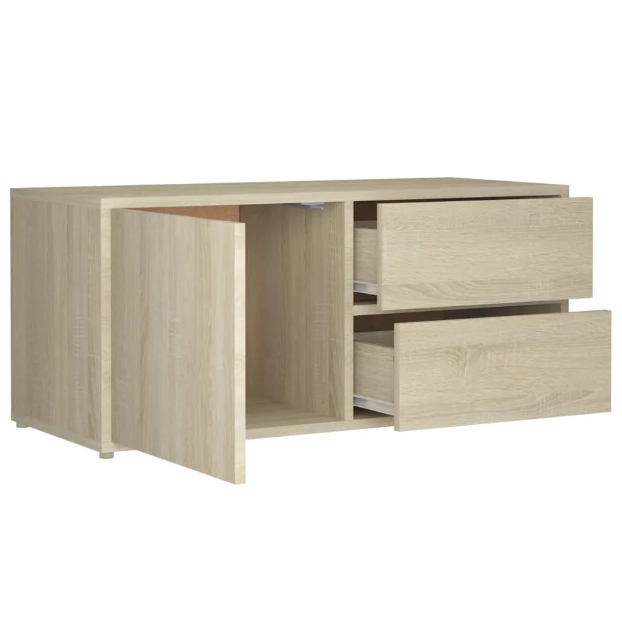 Meuble TV Chêne sonoma 80x34x36 cm Bois d'ingénierie - 6