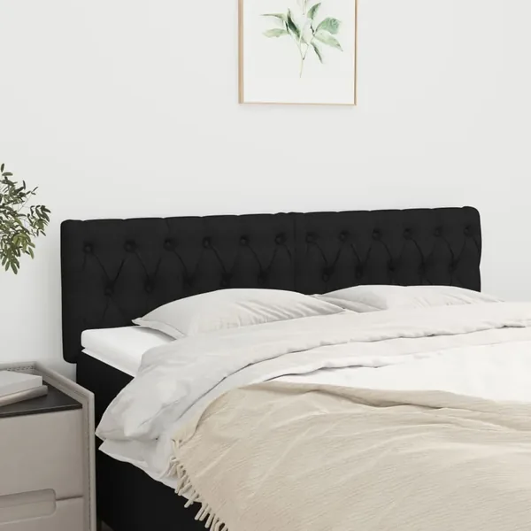 Têtes de lit Noir 144 x 7 x 78/88 cm Tissu