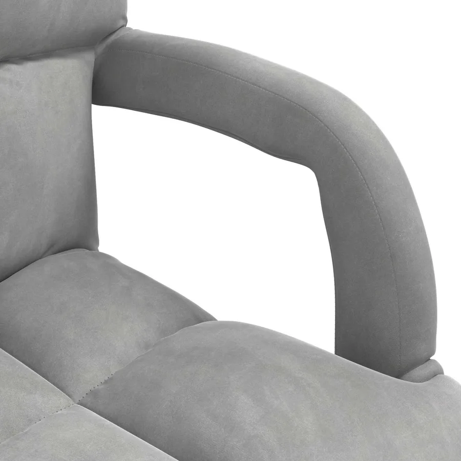 Fauteuil de sol ajustable Gris clair Velours - 7