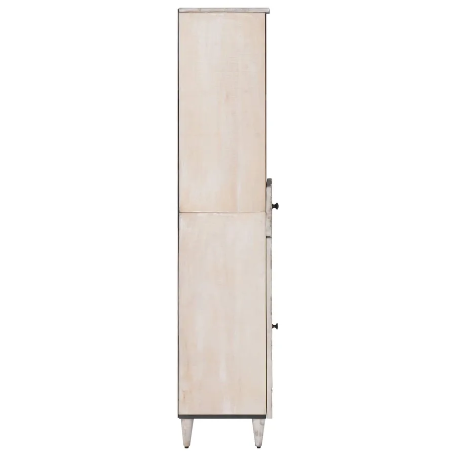 Armoire de salle de bain avec tiroir Blanc 38 x 33,5 x 160 cm - 4