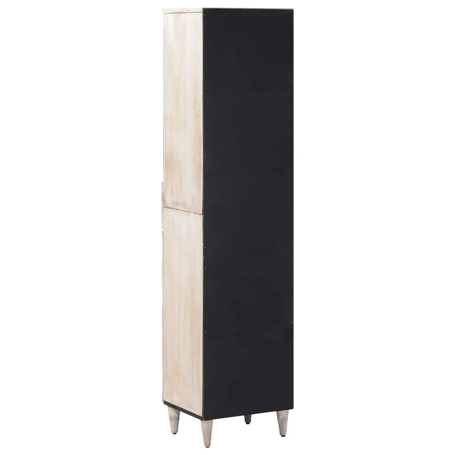 Armoire de salle de bain avec tiroir Blanc 38 x 33,5 x 160 cm - 5