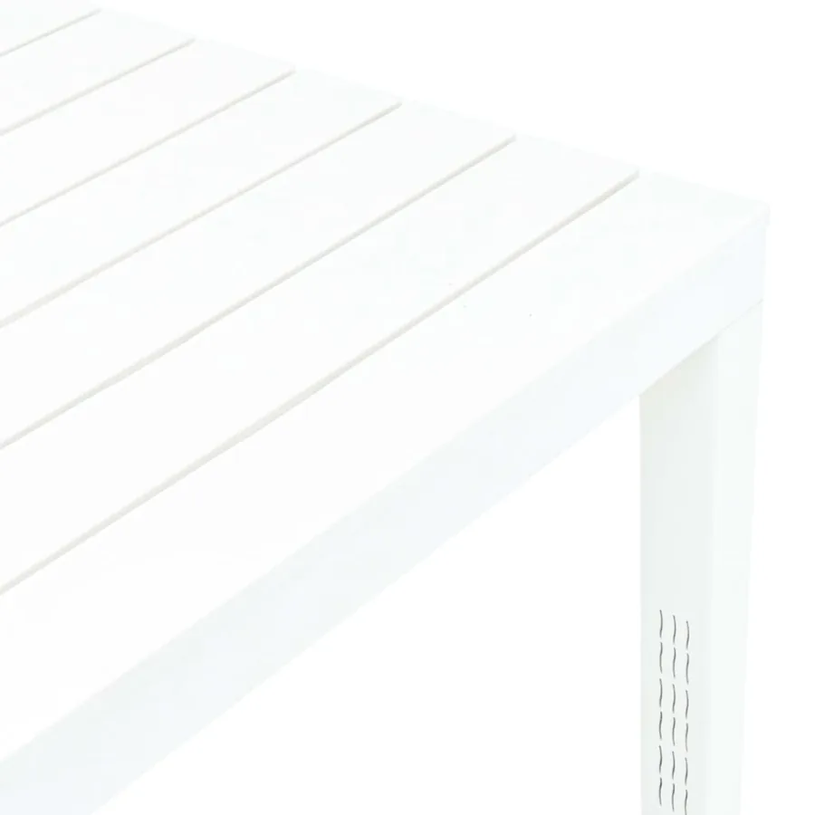 Table de jardin Blanc 78x78x72 cm Plastique - 4