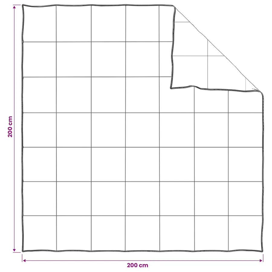 Ensemble de Duvet Blanc 200 x 200 cm Polyester, Bambou - 7