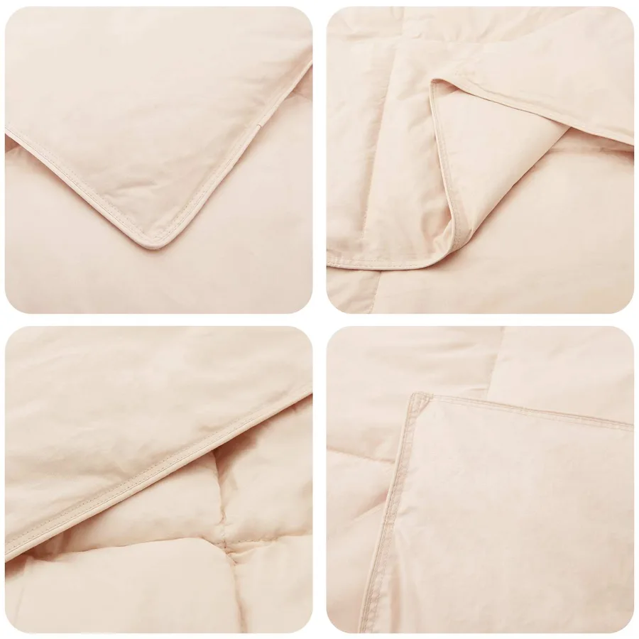 Couette d'été Beige 140 x 200 cm 100% Kapok Naturel - 5