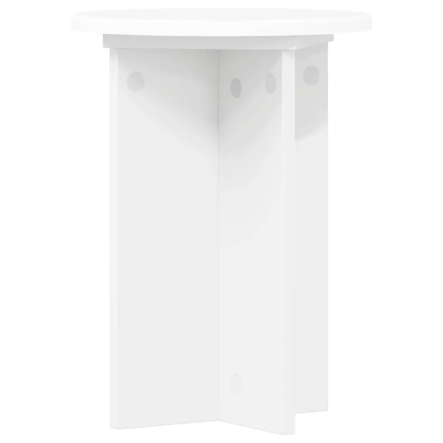 Support de Plante 2 pcs Blanc Ø29,5 x 40 cm Bois d'ingénierie - 5