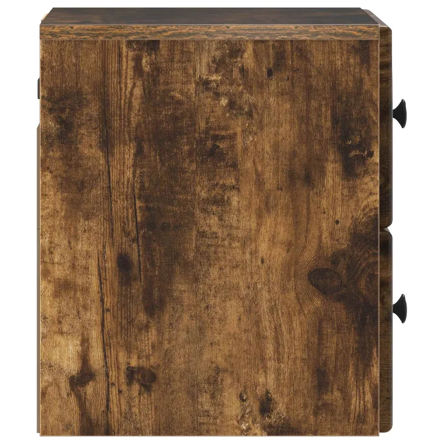 Cabinet de chevet mural Chêne fumé 34,5 x 33 x 40 cm - 6