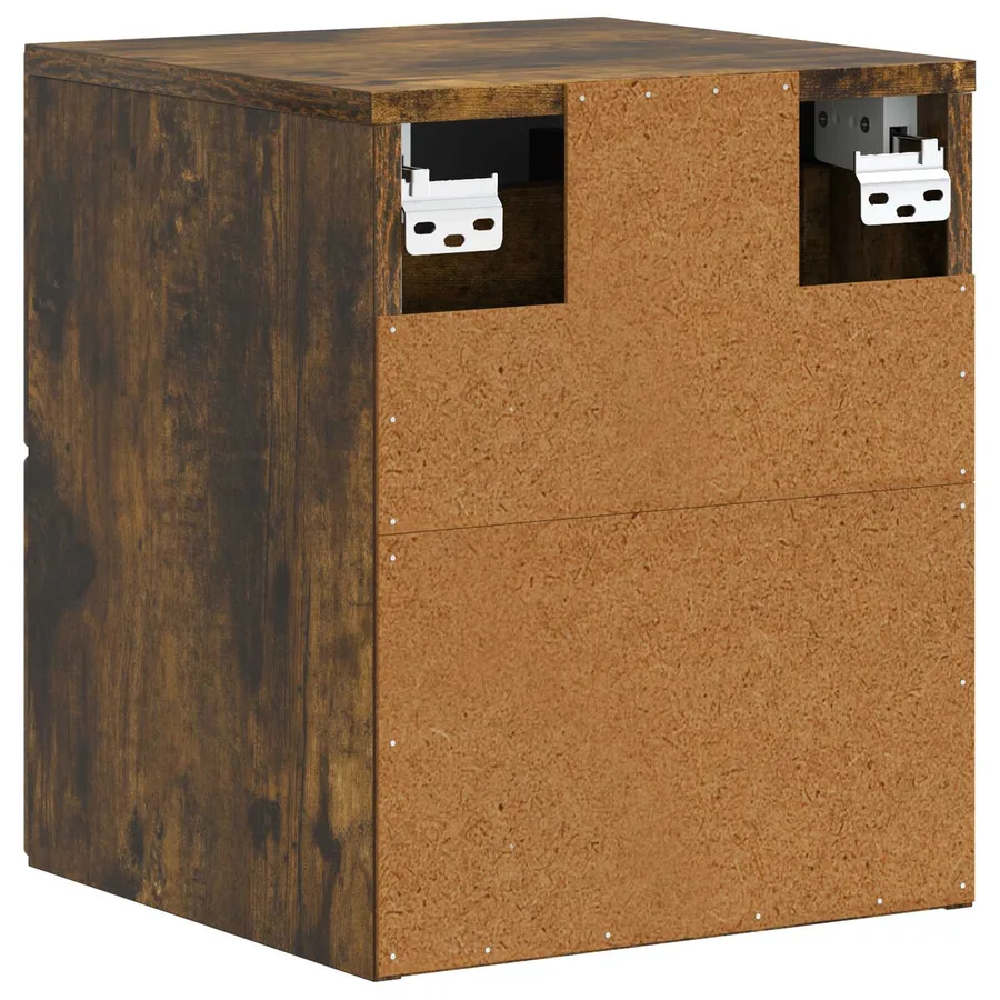 Cabinet de chevet mural Chêne fumé 34,5 x 33 x 40 cm - 7