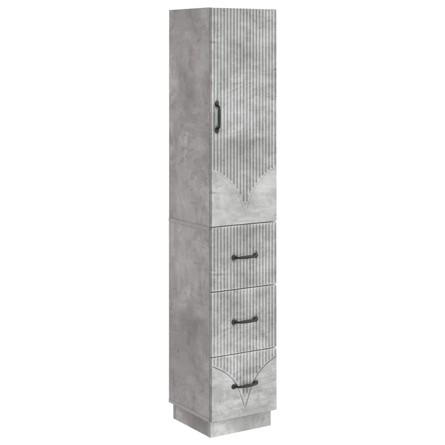 Ensemble de Meubles 2 pcs Gris béton 33 x 34,5 x 87 cm - 2