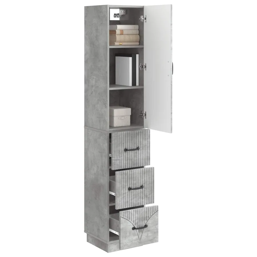 Ensemble de Meubles 2 pcs Gris béton 33 x 34,5 x 87 cm - 3