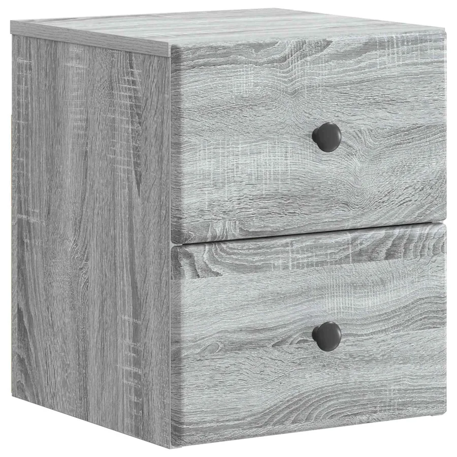 Cabinet de chevet mural Sonoma gris 34,5 x 33 x 40 cm - 2