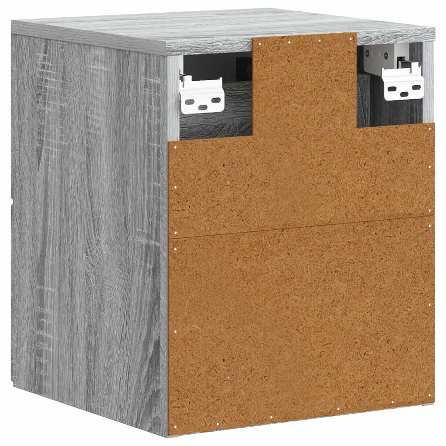 Cabinet de chevet mural Sonoma gris 34,5 x 33 x 40 cm - 7