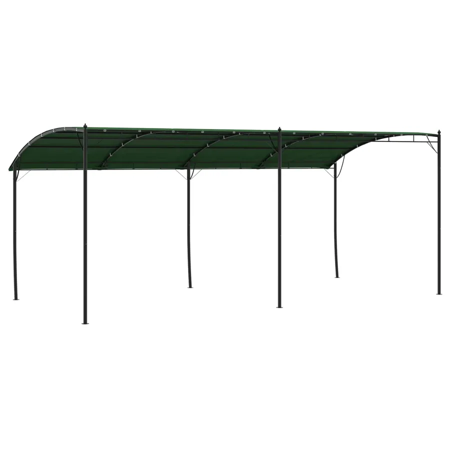 Pavillon 6 x 3 x 2,55 m Vert Acier enduit de poudre et tissu - 4