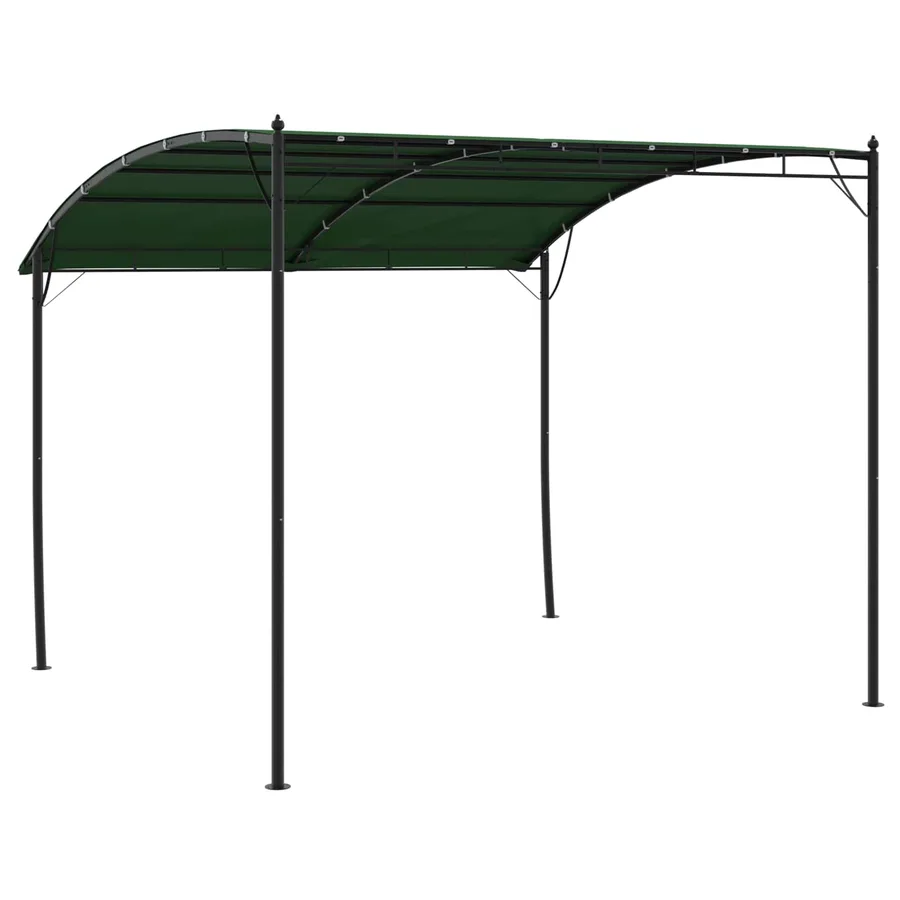 Pavillon 3 x 3 x 2,55 m Vert Acier enduit de poudre et tissu - 4