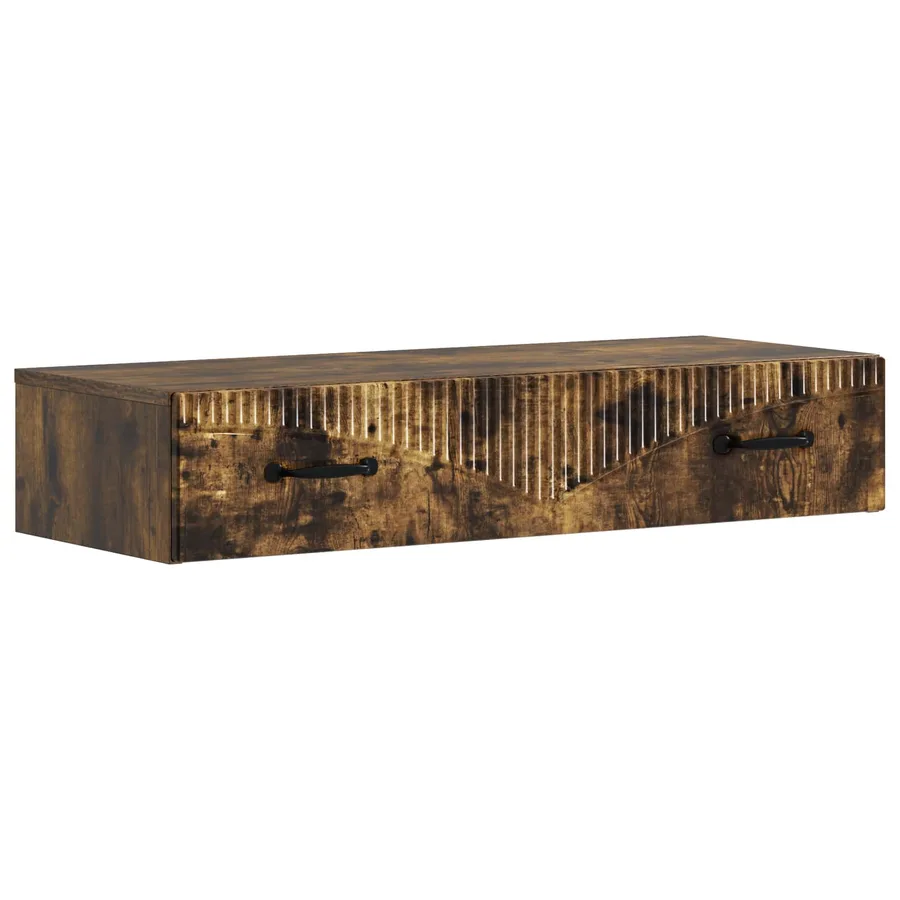 Table d'appoint murale Chêne fumé 87,5 x 34,5 x 17 cm - 2