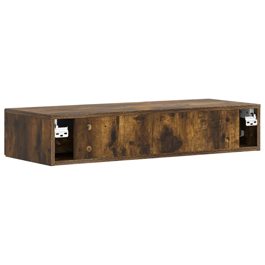 Table d'appoint murale Chêne fumé 87,5 x 34,5 x 17 cm - 7