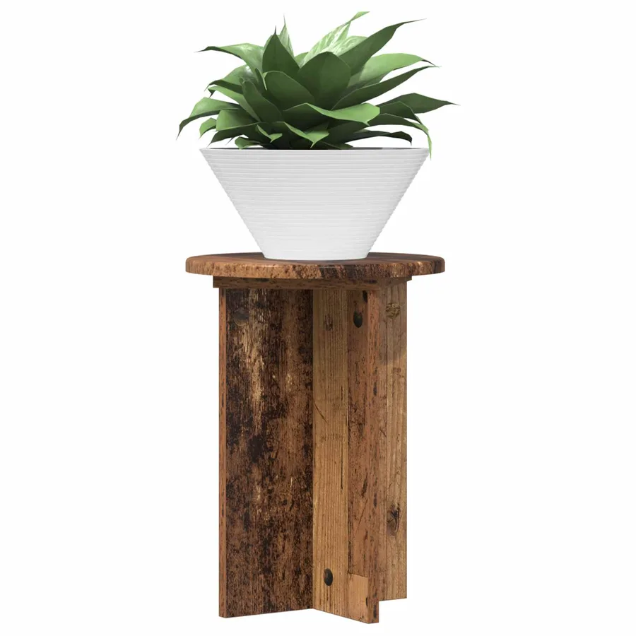 Support de Plante 2 pcs Bois ancien Ø29,5 x 40 cm - 3