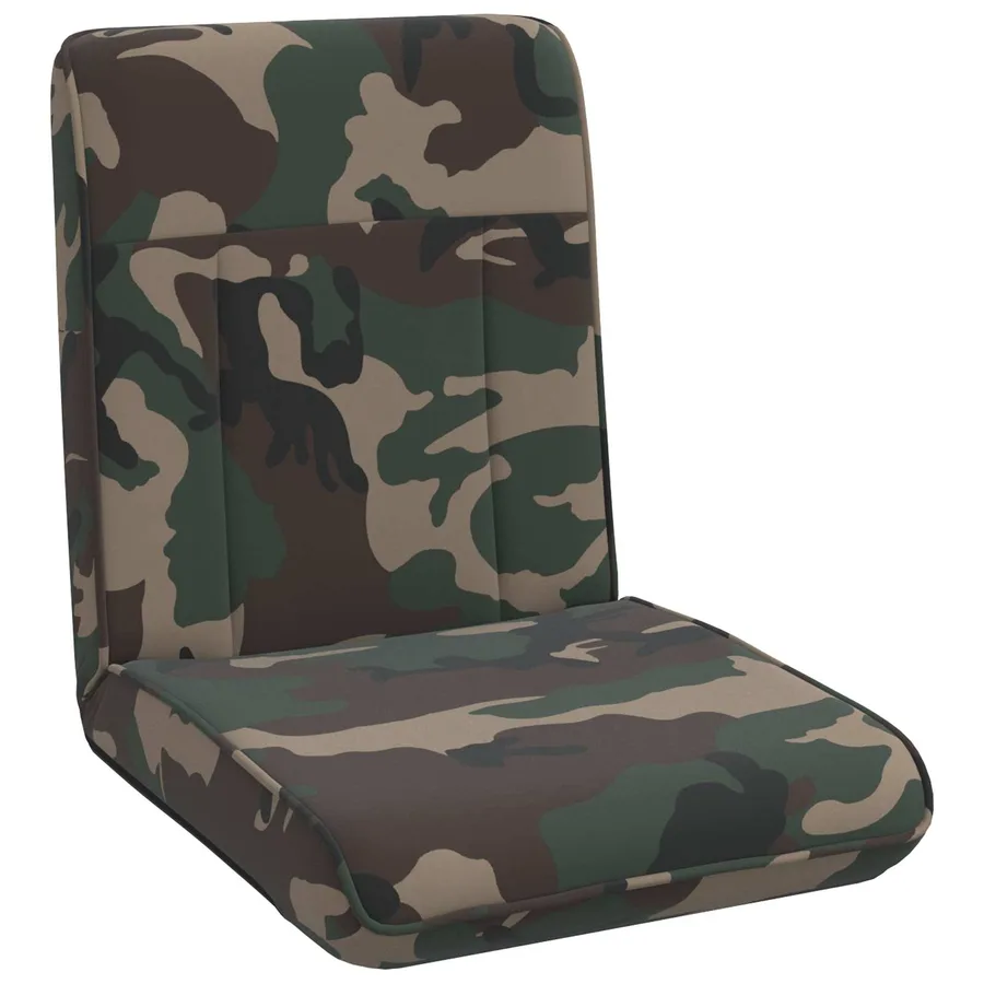 Fauteuil de sol ajustable Vert armée Tissu - 2
