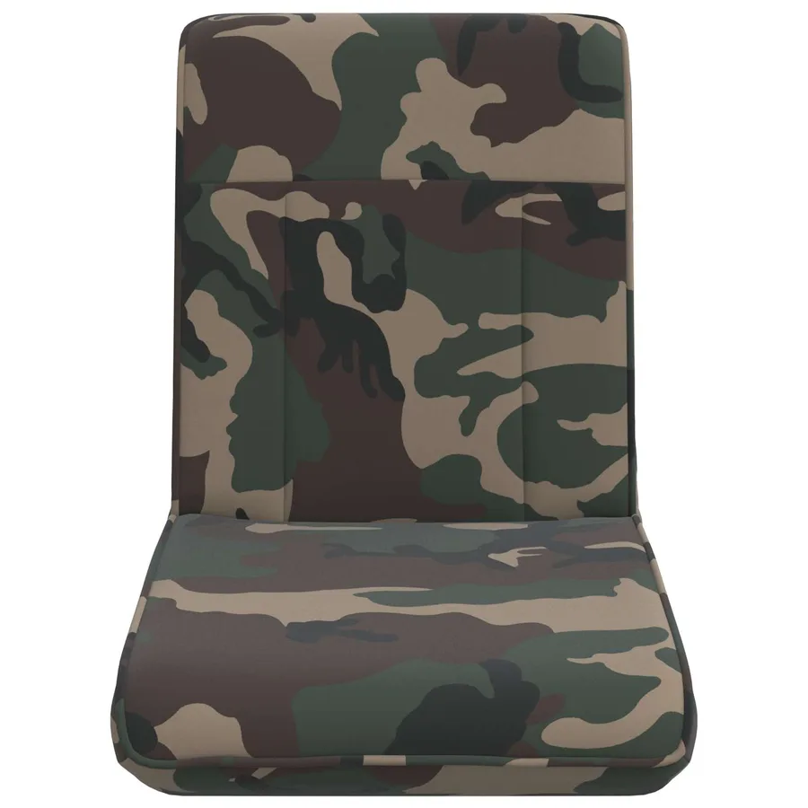 Fauteuil de sol ajustable Vert armée Tissu - 4