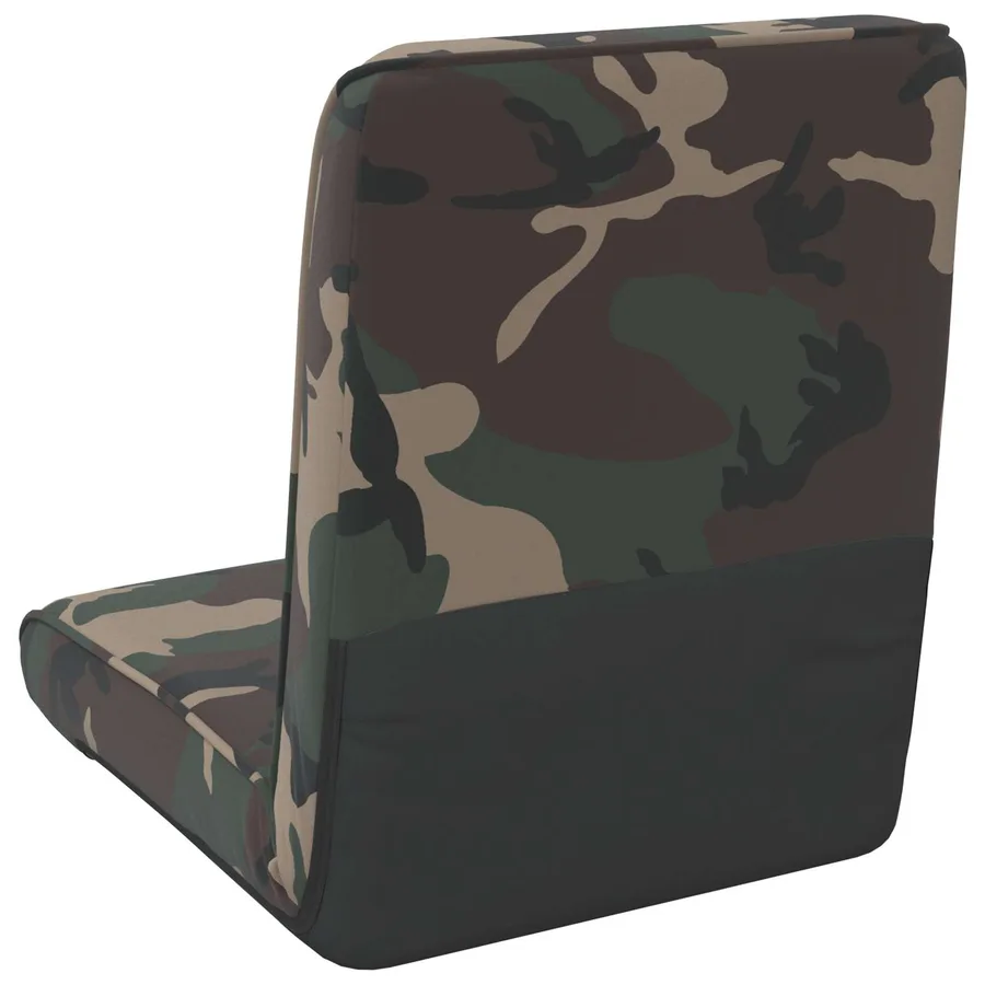 Fauteuil de sol ajustable Vert armée Tissu - 6