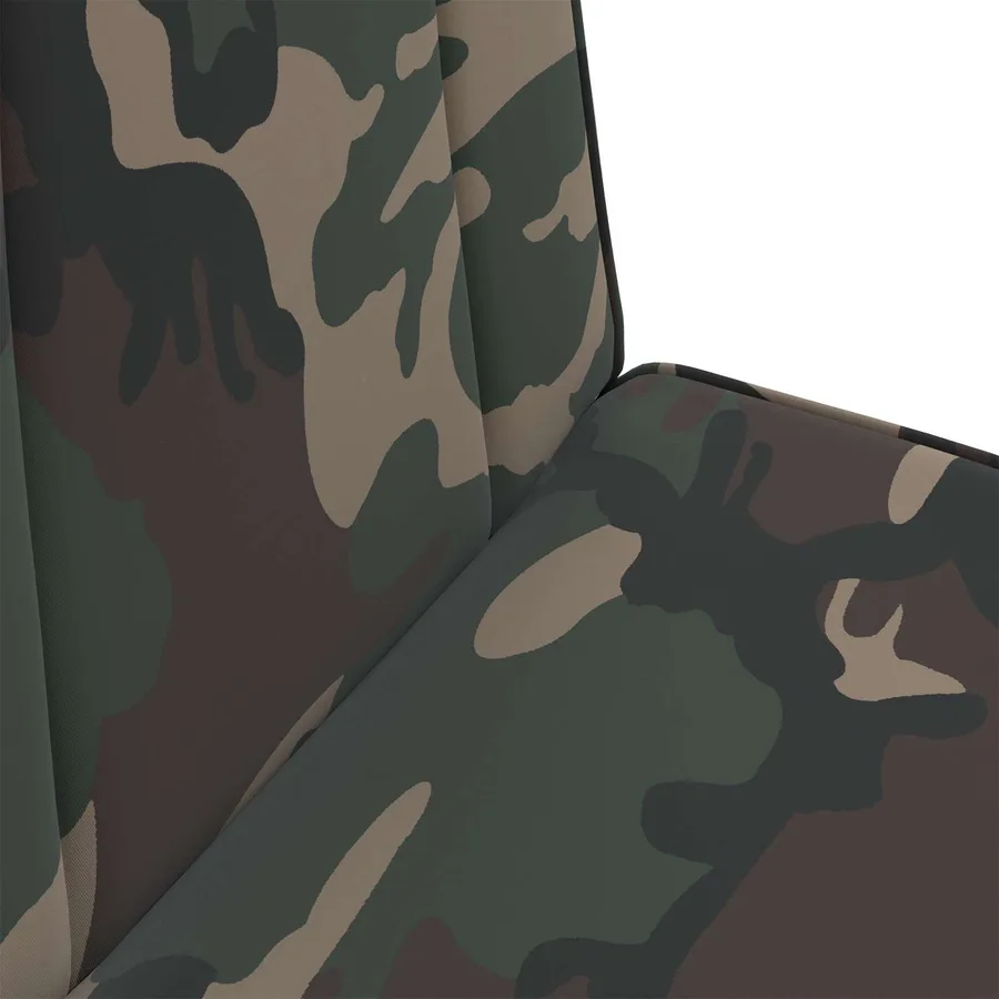 Fauteuil de sol ajustable Vert armée Tissu - 7