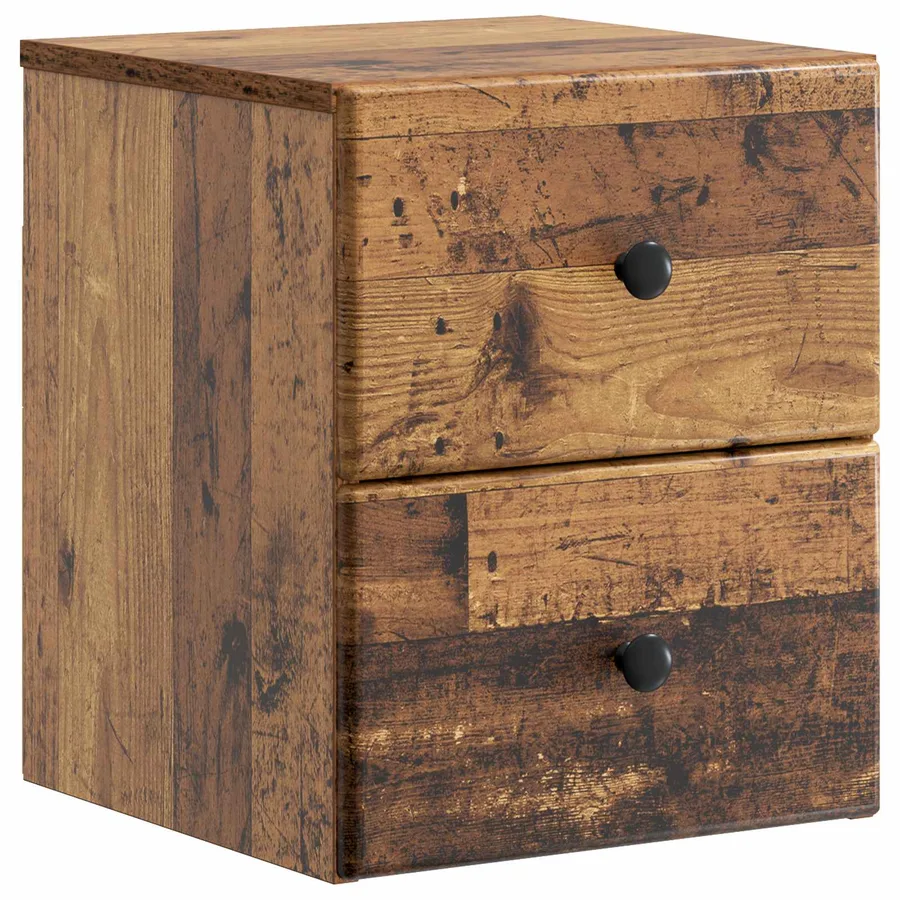 Cabinet de chevet mural 2 pcs Bois ancien 34,5 x 33 x 40 cm - 5