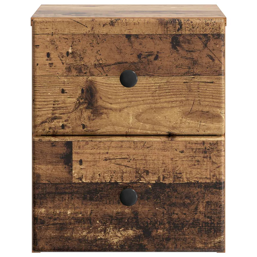 Cabinet de chevet mural 2 pcs Bois ancien 34,5 x 33 x 40 cm - 7