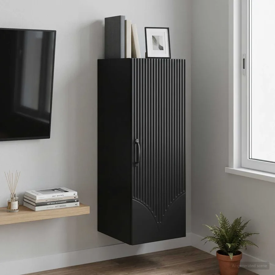 Armoire Murale Noir 33 x 34,5 x 90 cm Bois d'ingénierie