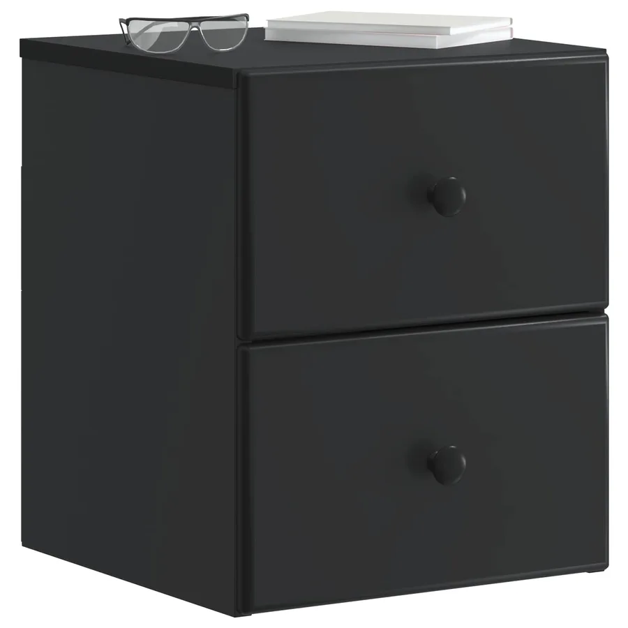 Cabinet de chevet mural 2 pcs Noir 34,5 x 33 x 40 cm - 3