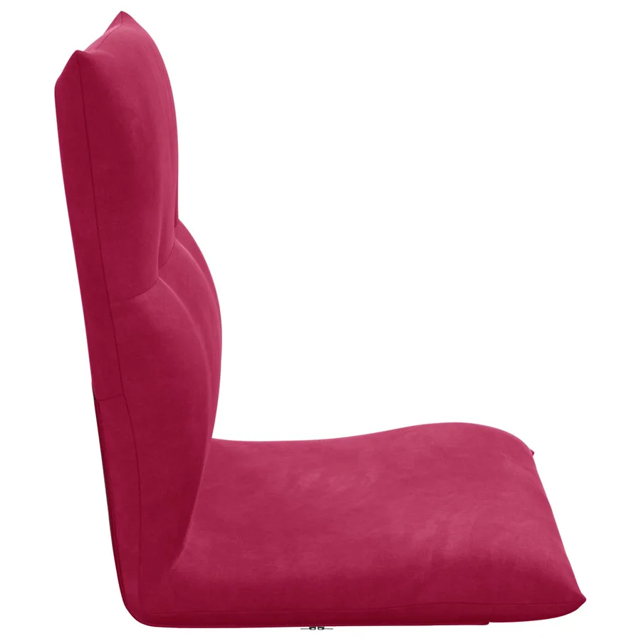Fauteuil de sol ajustable Bordeaux Velours - 5