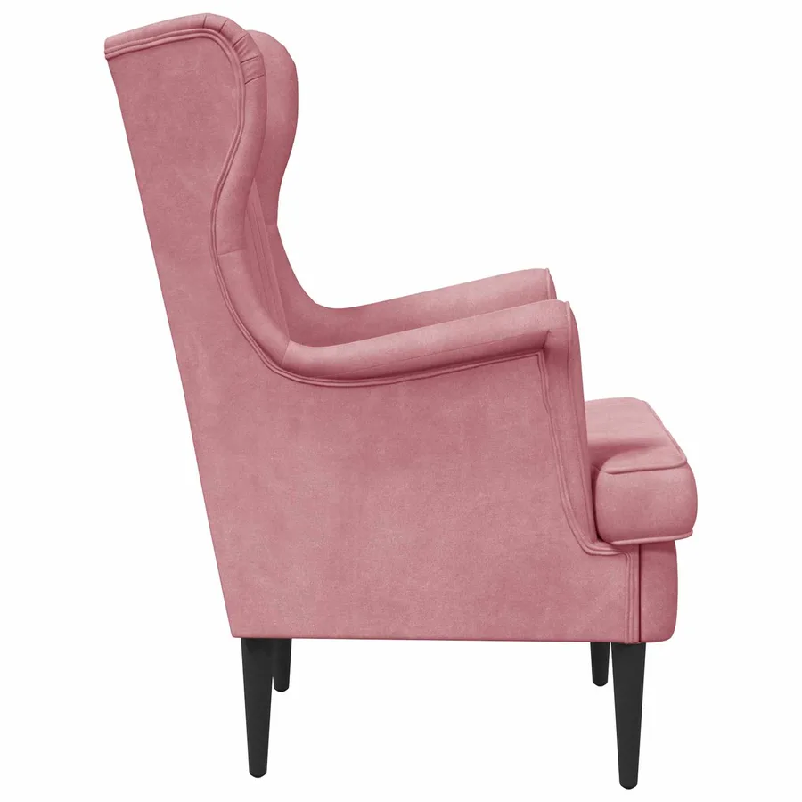 Fauteuil Rose Velours - 5