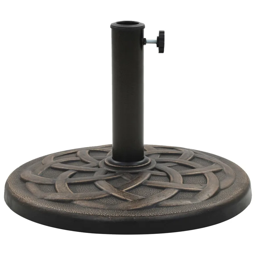 Socle rond de parasol Polyrésine 19 kg Bronze - 2