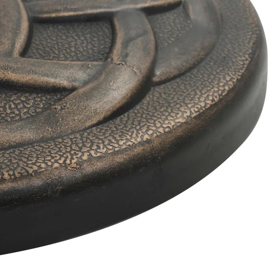 Socle rond de parasol Polyrésine 19 kg Bronze - 4