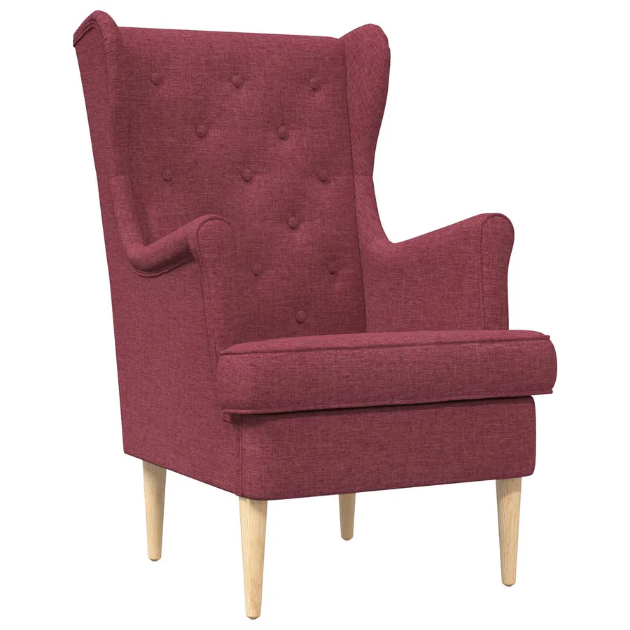 Fauteuil Bordeaux Tissu - 2