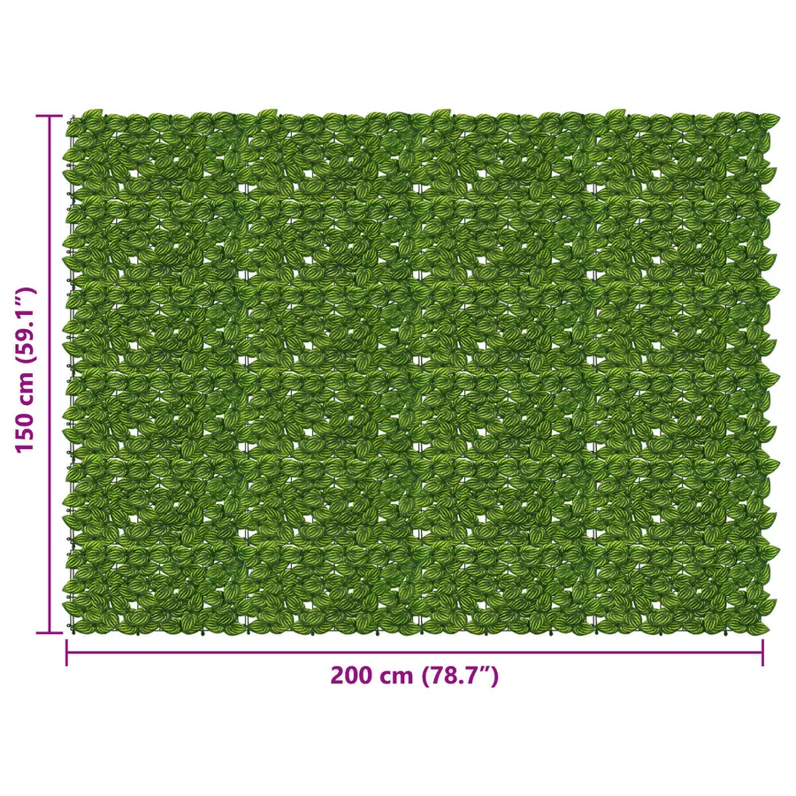Écran de balcon avec feuilles Vert et jaune 200 x 150 cm - 5