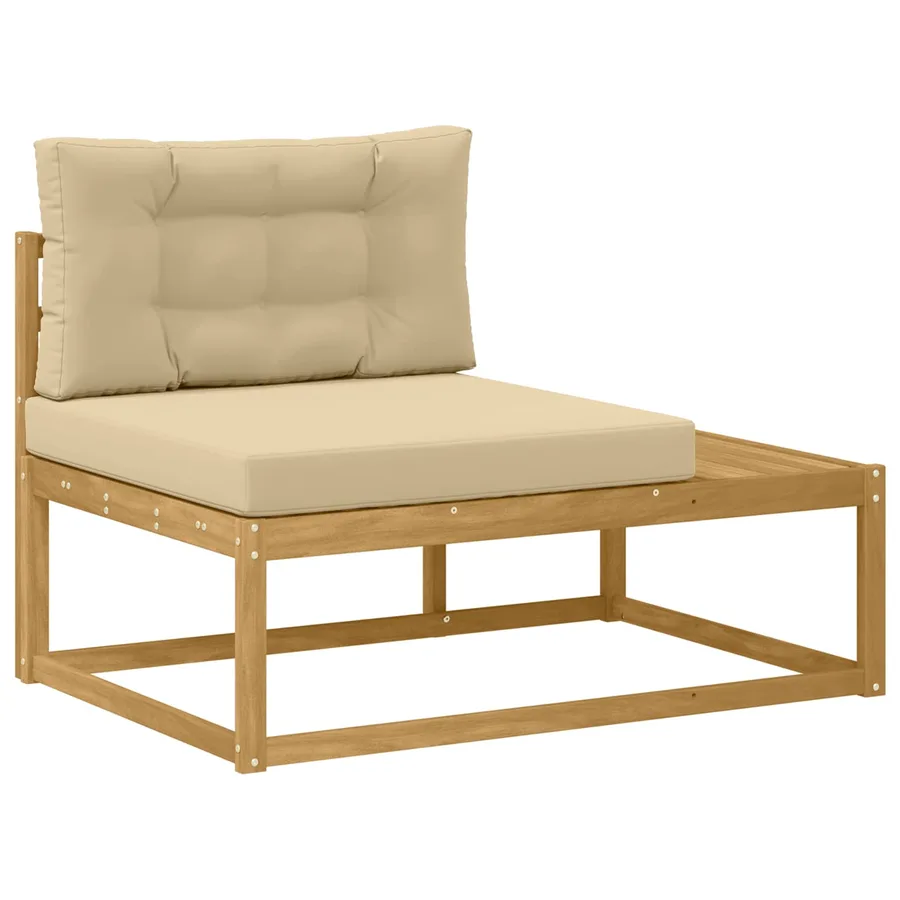 Canapé d'extérieur en bout Blanc 115 x 83 x 73 cm Polyester - 2