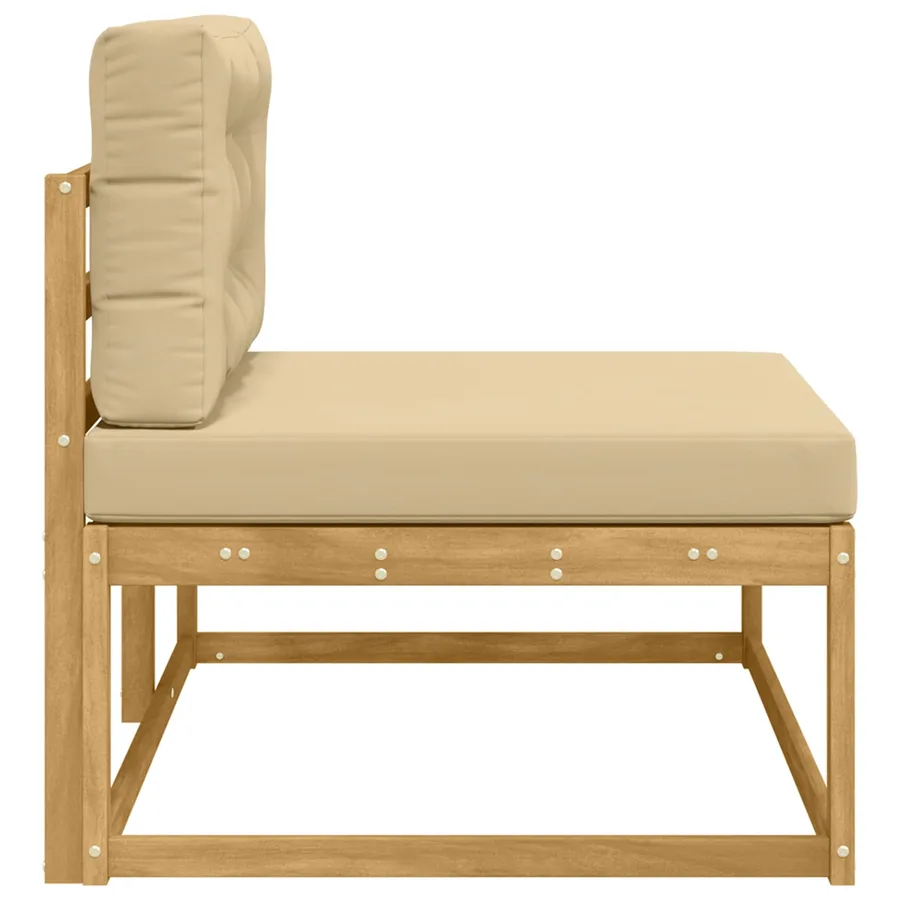 Canapé d'extérieur en bout Blanc 115 x 83 x 73 cm Polyester - 4