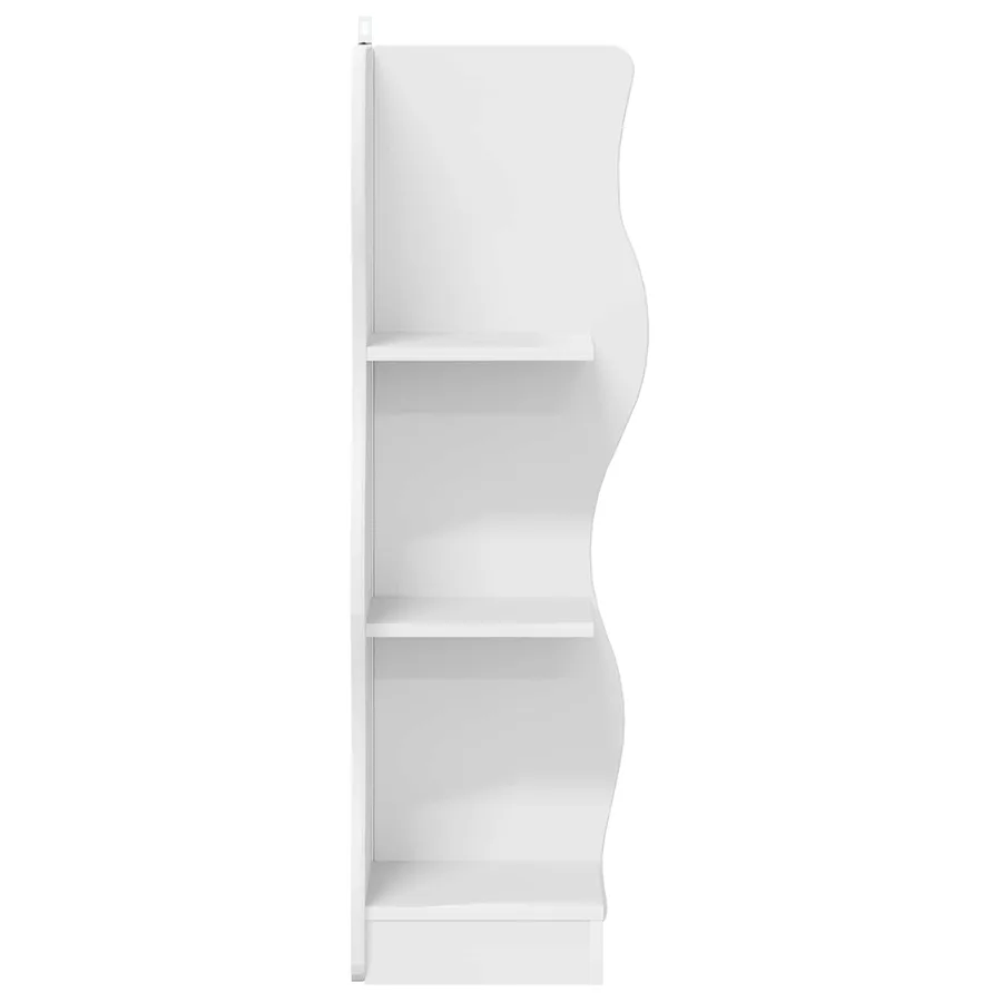 Étagère d'angle Blanc 34 x 33 x 102 cm Bois d'ingénierie - 4