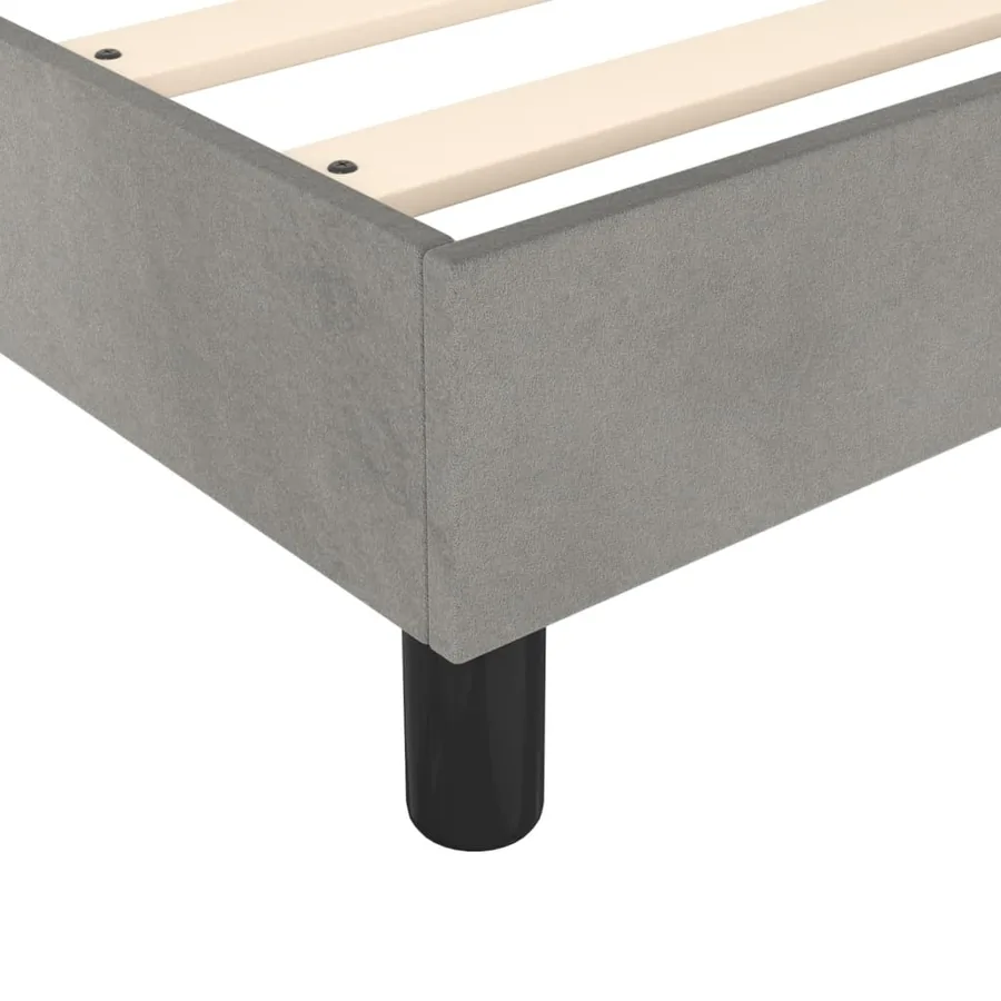Sommier à lattes de lit et matelas Gris clair 100x200cm Velours - 7