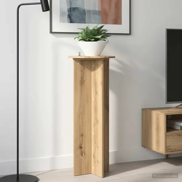 Support de Plante 2 pc Chêne artisanal Ø40 x 100 cm