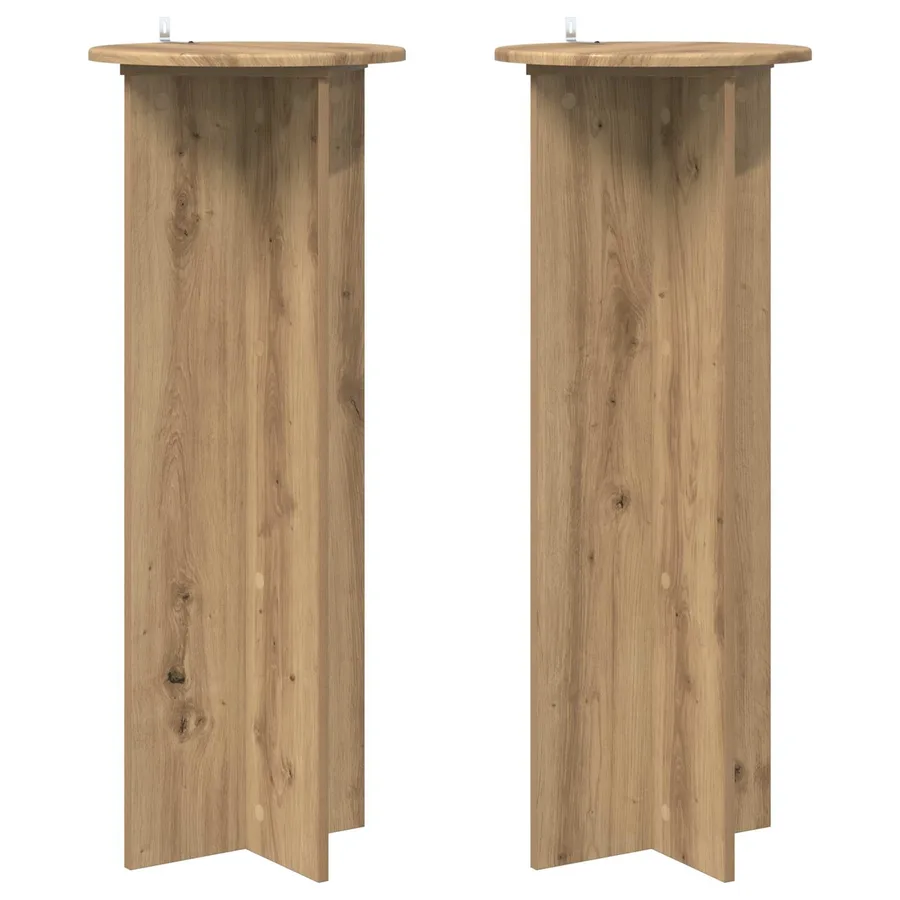 Support de Plante 2 pc Chêne artisanal Ø40 x 100 cm - 2