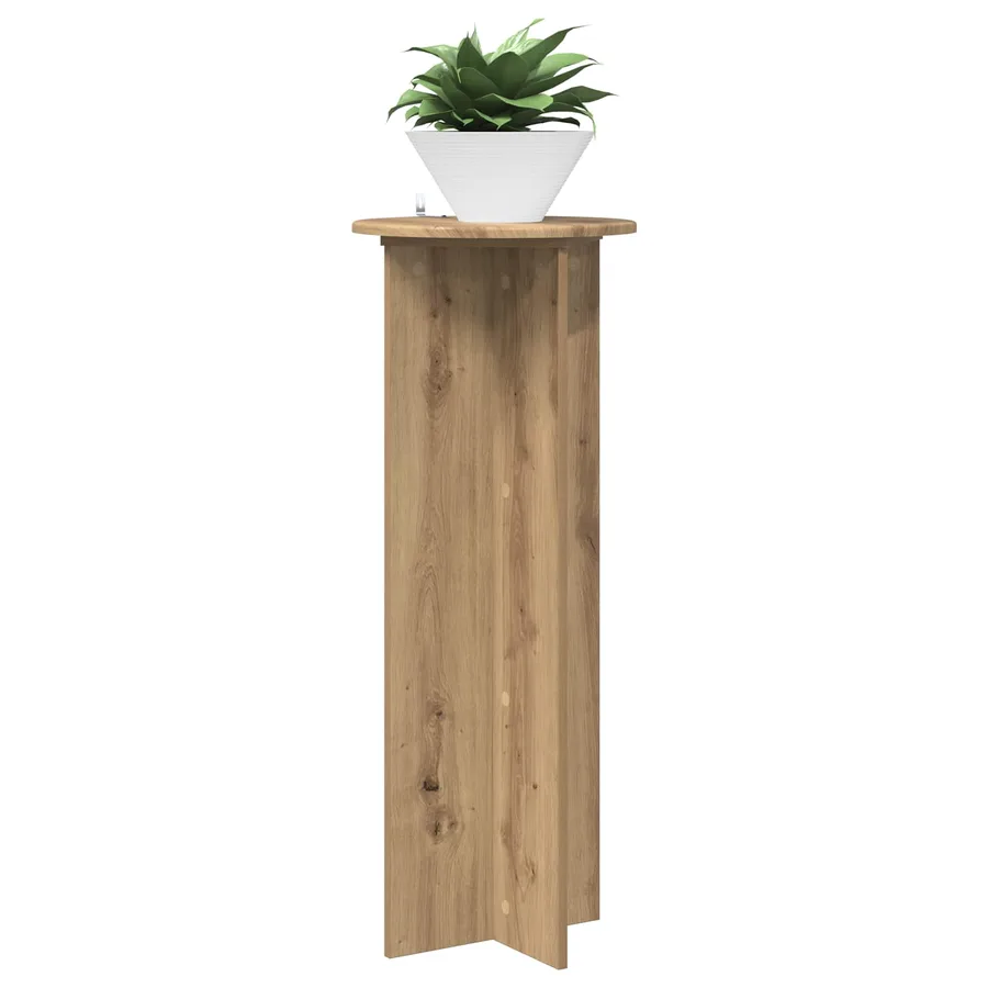 Support de Plante 2 pc Chêne artisanal Ø40 x 100 cm - 3