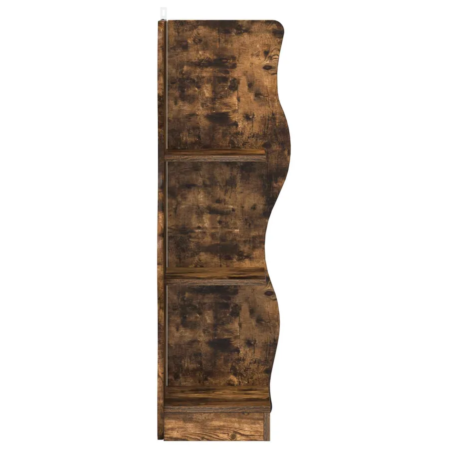 Étagère d'angle Chêne fumé 34 x 33 x 102 cm Bois d'ingénierie - 4