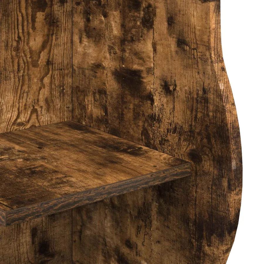 Étagère d'angle Chêne fumé 34 x 33 x 102 cm Bois d'ingénierie - 6
