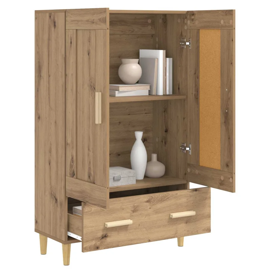 Haut Armoire Chêne artisanal 70 x 31 x 115 cm Bois d'ingénierie - 3