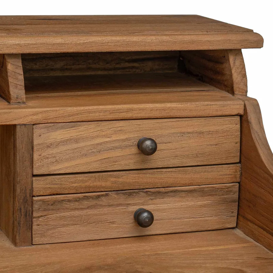 Bureau d'écriture avec tiroir Naturel 89,5 x 49,5 x 100 cm - 6