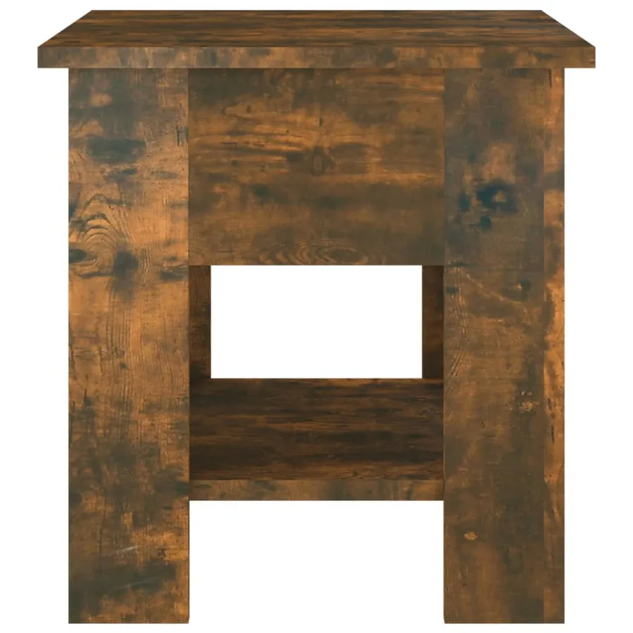 Table basse Chêne fumé 40x40x42 cm Bois d'ingénierie - 4