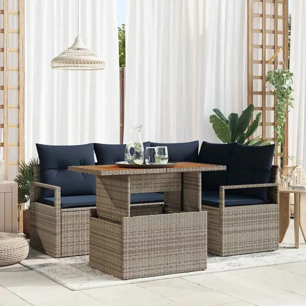 Ensemble de canapé de jardin 5 pc 4-Nombre de places